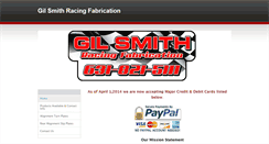 Desktop Screenshot of gilsmithracingfab.com